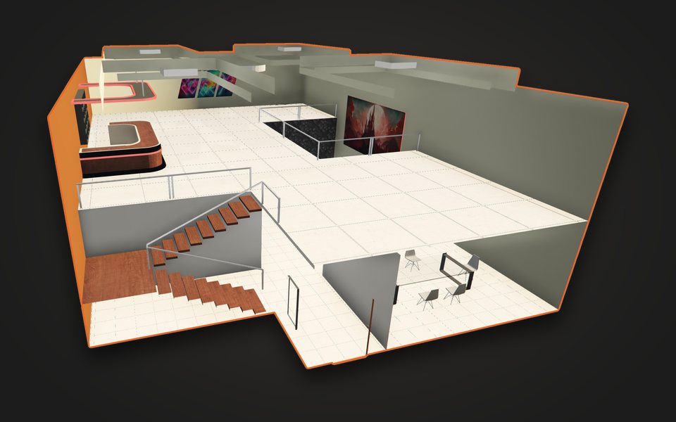 Loft con barra: interior en corte
