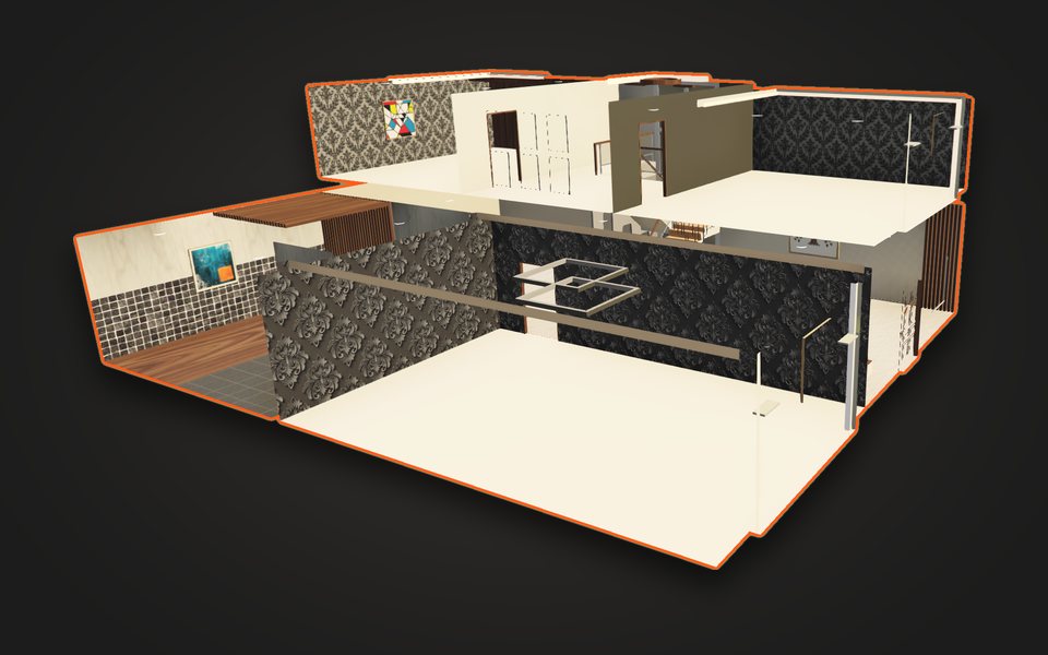 Dúplex damasco: interior en corte